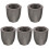 5Pièces Moules Graphite Pratiques Pour Lingots Métal Noir 4