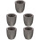 5Pièces Moules Graphite Pratiques Pour Lingots Métal Noir 8