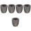 5Pièces Moules Graphite Pratiques Pour Lingots Métal Noir 6