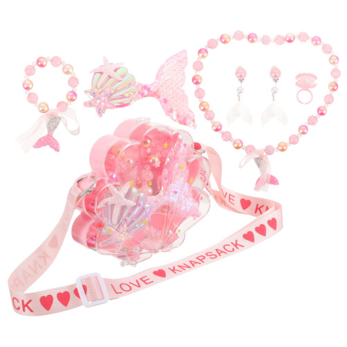 4Ensembles Bijoux Enfants Rose Collier Sirène Accessoires 2