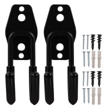 4PiÚces Support Tuyau Extérieur Noir Robuste Acier Caoutchouc
