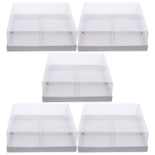 25Pièces Boîtes Transparentes Blanches Pour Boulangerie