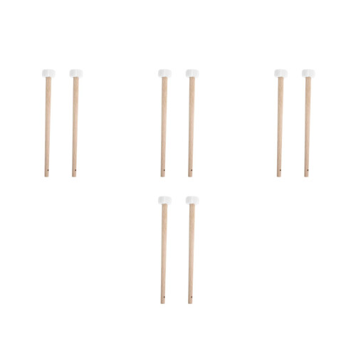 8Pièces Maillets Bois Et Coton Pour Petits Gongs Percussions 1