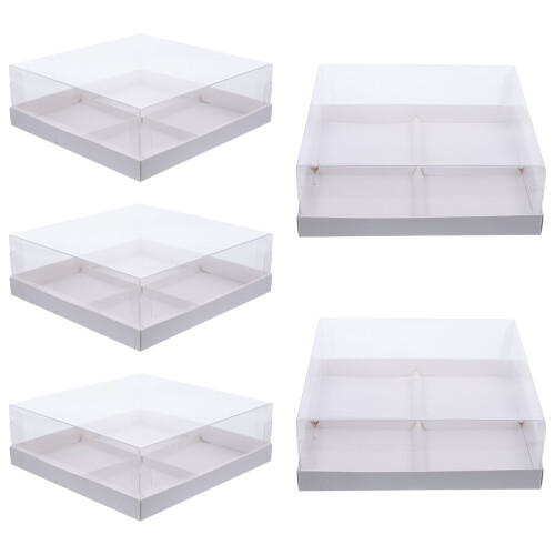 25Pièces Boîtes Transparentes Blanches Pour Boulangerie 1