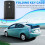 2 BUTTON  REMOTE KEY CASE SHELL & BLADE For   VERSO PRIUS 5