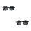 2Pièces Lunettes Pliables Ac Noir 7