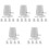 25Pièces Mini Plastique Gris Jouet Mécanisme Réparation DIY 5