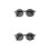 2Pièces Lunettes Pliables Ac Noir 6