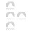 20Pièces Barbes Blanches Faux Polyester Décoration Costume Cosplay 7