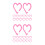 40Pièces Anneaux Porte- Coeur Rose Réutilisables 4