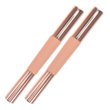 10Pièces Pinceau Double-Embout Silicone Rose Capuchon