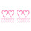 40Pièces Anneaux Porte- Coeur Rose Réutilisables 7