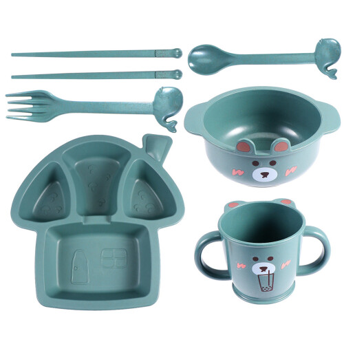 1Ensemble Enfant Vert PP Fibre Blé Cuisine
