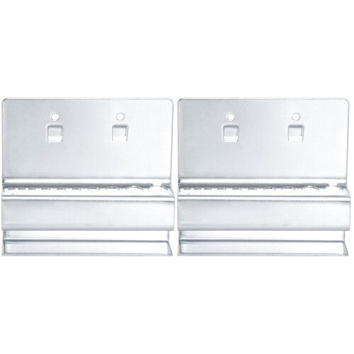 2Pièces Etagère Outils Métal Pegboard Support Clés Argenté Durable 1