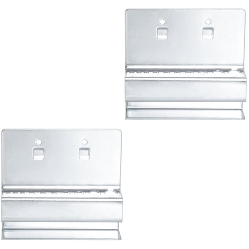 2Pièces Etagère Outils Métal Pegboard Support Clés Argenté Durable 2