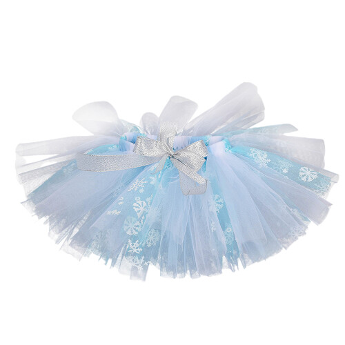 2Pièces Jupe En Tulle Flocon Élasticité Pour Enfants