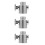 3Pièces Valve Diverter ABS Argentée Compatible Douche Salle De Bain 6