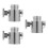 3Pièces Valve Diverter ABS Argentée Compatible Douche Salle De Bain 5