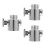 3Pièces Valve Diverter ABS Argentée Compatible Douche Salle De Bain 3