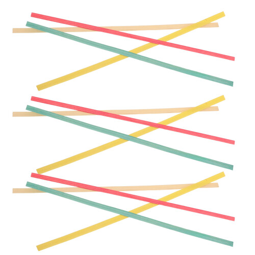 240Pièces Bandes De Bambou Colorées Pour Panier 1