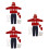 3Ensembles Costume Noël Coton Accessoires Assortis Décoratifs 9