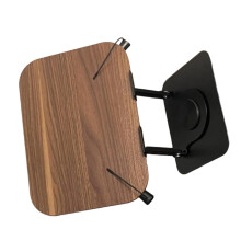 Houten aluminium laptopstandaard Draaibaar-Metalen draaibasis