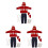 3Ensembles Costume Noël Coton Accessoires Assortis Décoratifs 4
