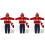 3Ensembles Costume Noël Coton Accessoires Assortis Décoratifs 6