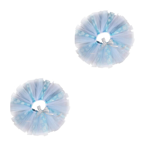 2Pièces Jupe En Tulle Flocon Élasticité Pour Enfants 2