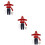 3Ensembles Costume Noël Coton Accessoires Assortis Décoratifs 11