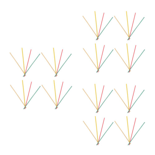 240Pièces Bandes De Bambou Colorées Pour Panier 2