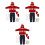3Ensembles Costume Noël Coton Accessoires Assortis Décoratifs 5