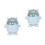 2Pcs Small Blue Plastic Trash Can Cute Mini Desktop Garbage Bin 5