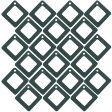 120Pcs Hollow Square Wood Earrings for Women DIY Green Charms