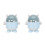 2Pcs Small Blue Plastic Trash Can Cute Mini Desktop Garbage Bin 9