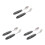 3Ensembles Ustensiles Courbés Antivibrations Acier Souple 10
