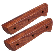 3Pairs Brown Wooden Handle for Cutter Ergonomic Non-Slip Kitchen Grip