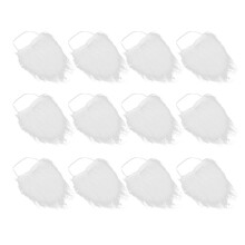 60Pièces Fausses Barbes Blanches Polyester Pour Fêtes Costume
