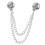 4Pièces Clips Aimantés Pour Vêtements Couleur Argent 1