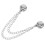 4Pièces Clips Aimantés Pour Vêtements Couleur Argent 2