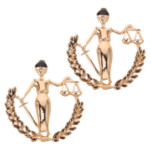 4Pièces Broches Dorées - Épingle De Et Justice 2