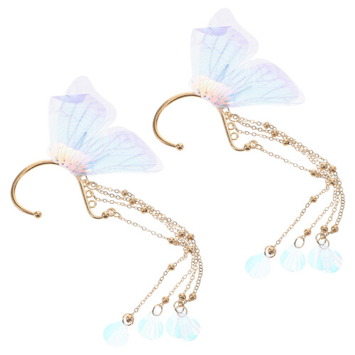 10Pièces Boucles Oreilles Sirène Tassel Résistantes Pour Filles