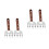 4Pièces Crochets Viande Acier Bois Manche Long Usage Polyvalent 4