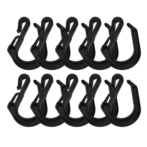 20Pièces Crochets ABS Noir Suspension Siège Crochet Polyvalent 1