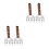 4Pièces Crochets Viande Acier Bois Manche Long Usage Polyvalent 9
