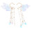 10Pièces Boucles Oreilles Sirène Tassel Résistantes Pour Filles 2