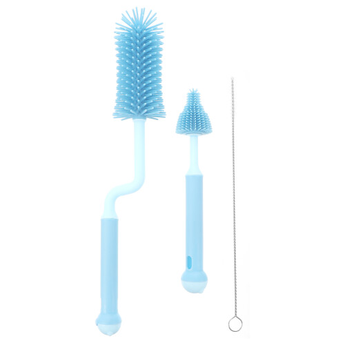 1Ensemble Brosse Bébé Silicone Pour Nettoyer