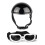 Ensemble couvre-chef et lunettes pour chien, casque pour-FM 1