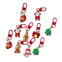 Weihnachts-Schlüsselanhänger aus Kunstharz, großes Set,-10 Stk