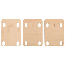 3Pcs Guitar Neck Shims, Solid Maple Wood Guitar Neck Shim Protection 0.25, 0.5 And 1 Degree Guitar Neck Plate Tool
